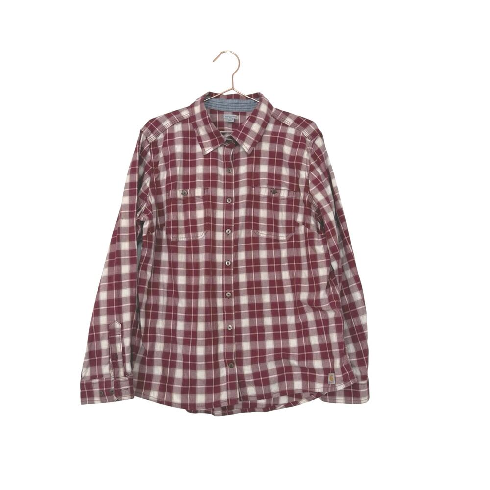 Carhartt Burgundy Plaid Casual Shirt